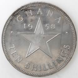 Monete Estere. Ghana. 10 Shillings 1958. Ag. ... 