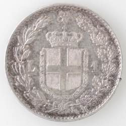 Casa Savoia. Umberto I. 1878-1900. 1 Lira ... 
