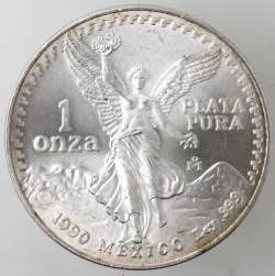 Monete Estere. Messico. Oncia 1990. Ag. Peso ... 