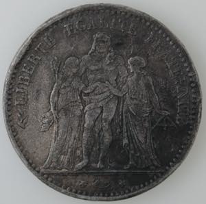 Monete Estere. Francia. 5 Franchi 1875. ... 