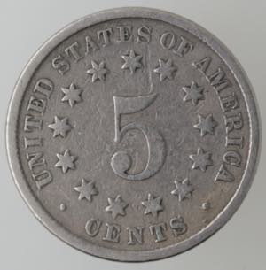 Monete Estere. USA. 5 Cents 1883. Ni. Km#97. ... 