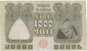 Cartamoneta. Banco di Napoli. 1.000 Lire ... 