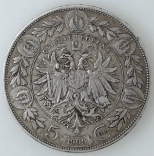 Monete Estere. Austria. 5 Corone 1909. Testa ... 