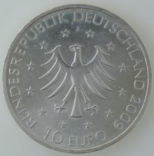Monete Estere. Germania. 10 Euro 2009. Ag. ... 