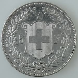 Monete Estere. Svizzera. 5 Franchi 1907. Ag. ... 