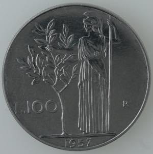 Repubblica Italiana. 100 Lire 1957. Ac. ... 