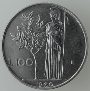 Repubblica Italiana. 100 Lire 1960. Ac. ... 