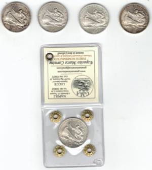 Vaticano. Lotto di 5 monete di Pio XI e Pio ... 