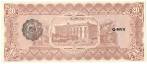 Cartamoneta Estera. Messico. 20 Pesos 1914. ... 