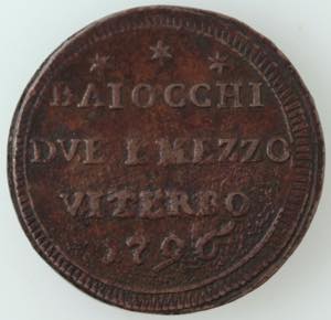 Zecche Italiane. Viterbo. Pio VI. 1774-1799. ... 