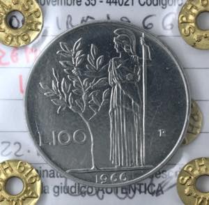 Repubblica Italiana. 100 Lire 1966. Ac. ... 