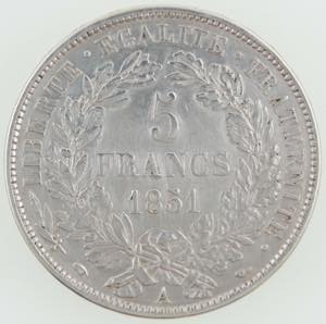 Monete Estere. Francia. II Repubblica. 5 ... 
