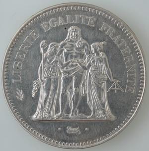 Monete Estere. Francia. III Repubblica. 50 ... 