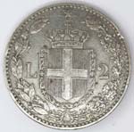 Casa Savoia. Umberto I. 1878-1900. 2 lire ... 