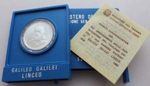 Repubblica Italiana. 500 Lire. Galileo ... 