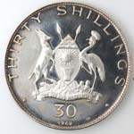 Monete Estere. Uganda. 30 Shillings 1969. ... 