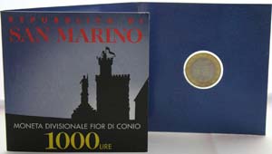 San Marino. 1000 lire 1997 Leone araldico. ... 