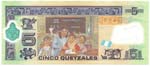 Banconote Estere. Guatemala. 5 Quetzales ... 