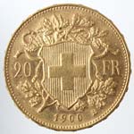 Monete Estere. Svizzera. 20 Franchi 1900. ... 