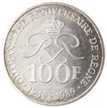 Monete Estere. Monaco. 100 Franchi 1989. Ag ... 