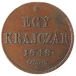 Monete Estere. Ungheria. 1 Krajczar 1848. ... 