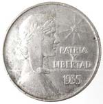 Monete Estere. Cuba. 1 Peso 1935. Ag 900. ... 