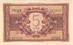Banconote Italiane. Luogotenenza. 5 lire ... 