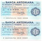 Miniassegni. Banca Antoniana di Padova e ... 