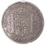Monete Estere. Spagna. Alfonso XII. 5 ... 