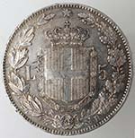 Casa Savoia. Umberto I. 1878-1900. 5 lire ... 