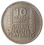 Monete Estere. Francia. 10 Franchi 1947. ... 