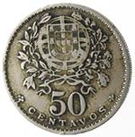 Monete Estere. Portogallo. 50 Centavos 1929. ... 