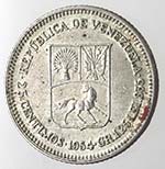 Monete Estere. Venezuela. 25 Centimos 1954. ... 