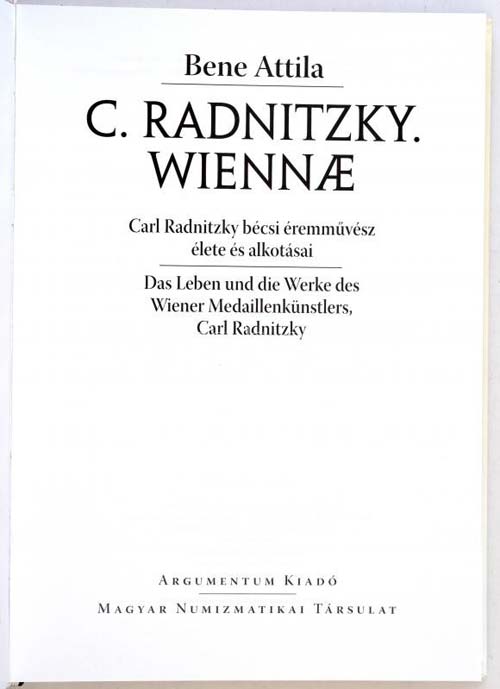 Bene Attila: C. Radnitzky. Wiennae ... 