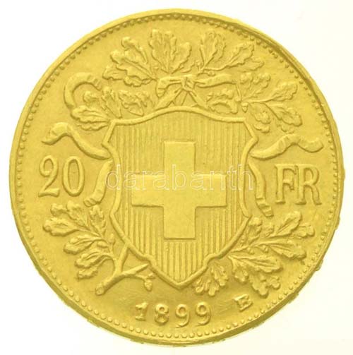 Svájc 1899B 20Fr Au (6,45g/0.900) ... 