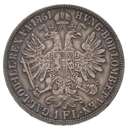 1861B 1Fl Ag Ferenc József ... 