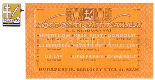Budapest 1919. 20f Központi ... 