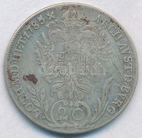 1785E 20kr Ag II. József ... 