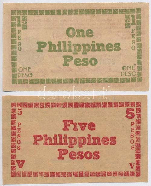 Fülöp-szigetek 1944. 1P + 5P ... 