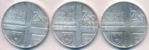 1977. 200Ft Ag (3xklf) Magyar ... 