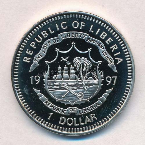 Libéria 1997. 1$ Cu-Ni Halak ... 