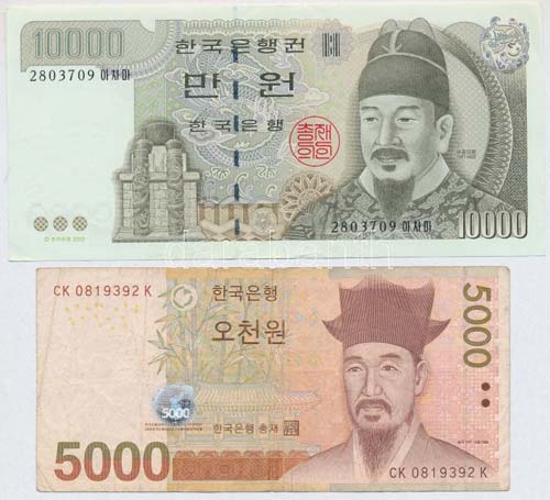 Dél-Korea 2000. 10.000W + 2006. ... 