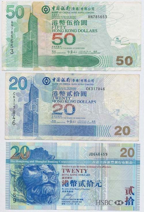 Hongkong 2003. 20$ + 2006. 20$ + ... 