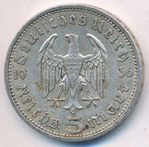 Német Harmadik Birodalom 1936A 5M ... 