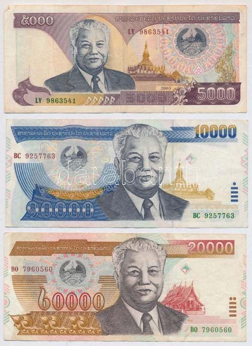 Laosz 2002. 20.000K + 2003. 5000K ... 