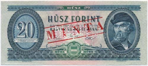 1969. 20Ft MINTA bélyegzéssel ... 