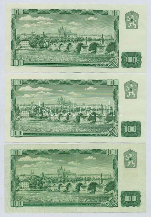 Csehszlovákia 1961. 100K (3x) ... 