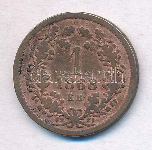 1868KB 1kr Cu Angyalos címer ... 