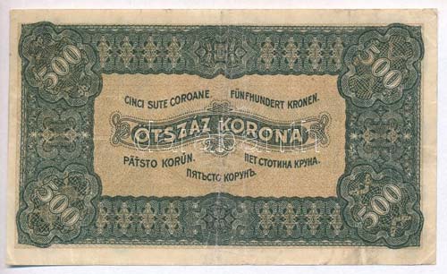 1923. 500K Magyar Pénzjegynyomda ... 