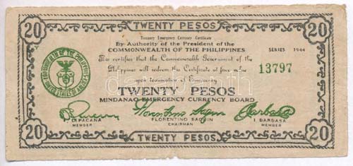 Fülöp-szigetek 1944. 20P az ... 
